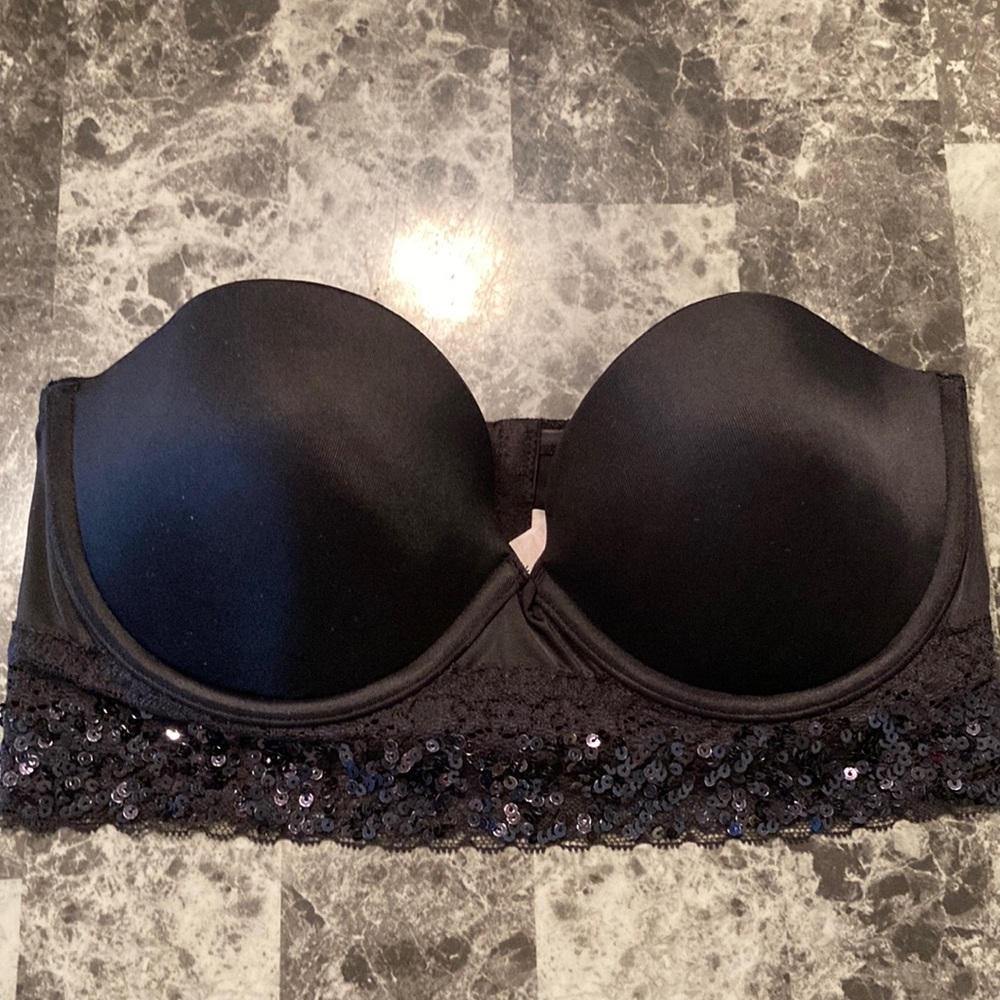 Victoria secret pink padded strapless bra 34C